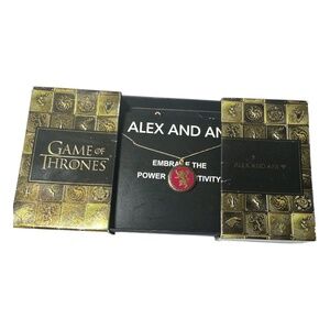 Alex and Ani Game of Thrones Lion Hear me Roar Expandable Necklace Gold 100 Made